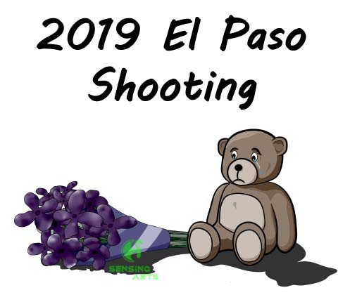Teddy bear mourning the victims of the 2019 El Paso shooting.